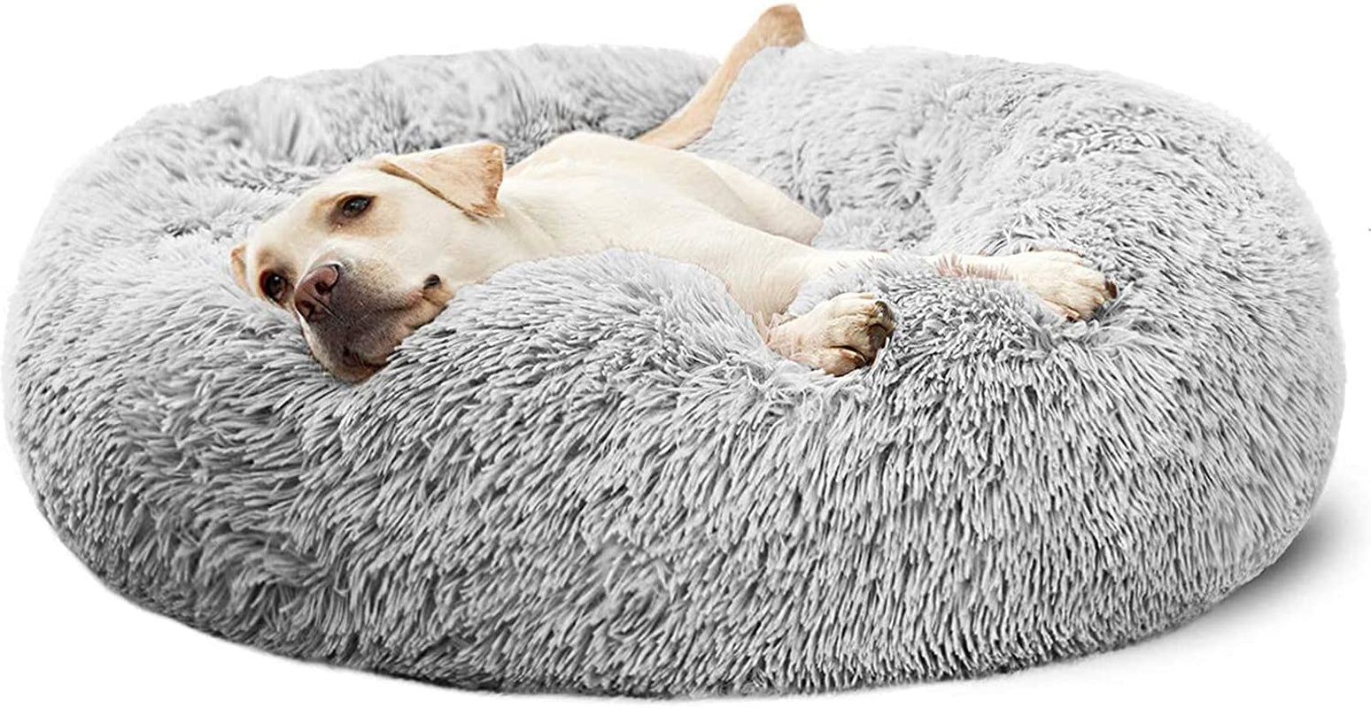 Dog Beds Calming Donut Cuddler, Puppy Dog Beds Large Dogs, Indoor Dog Calming Beds Large,30''