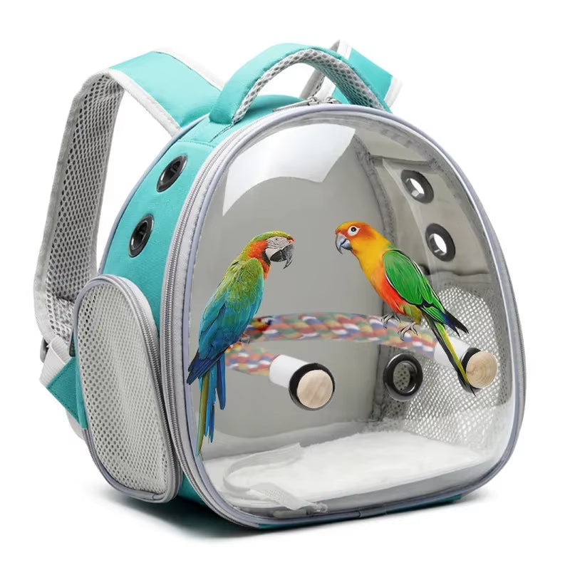 New Bird Carrier Small Pet Travel Bag for Small Parrot Lightweight Portable Backpack Sugar Glider Hamster Cage 12.6Inch Tall