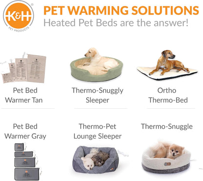 Heated Pet Bed Warmer Waterproof Pet Heating Pad for Cat Beds and Dog Beds, Tan X-Large