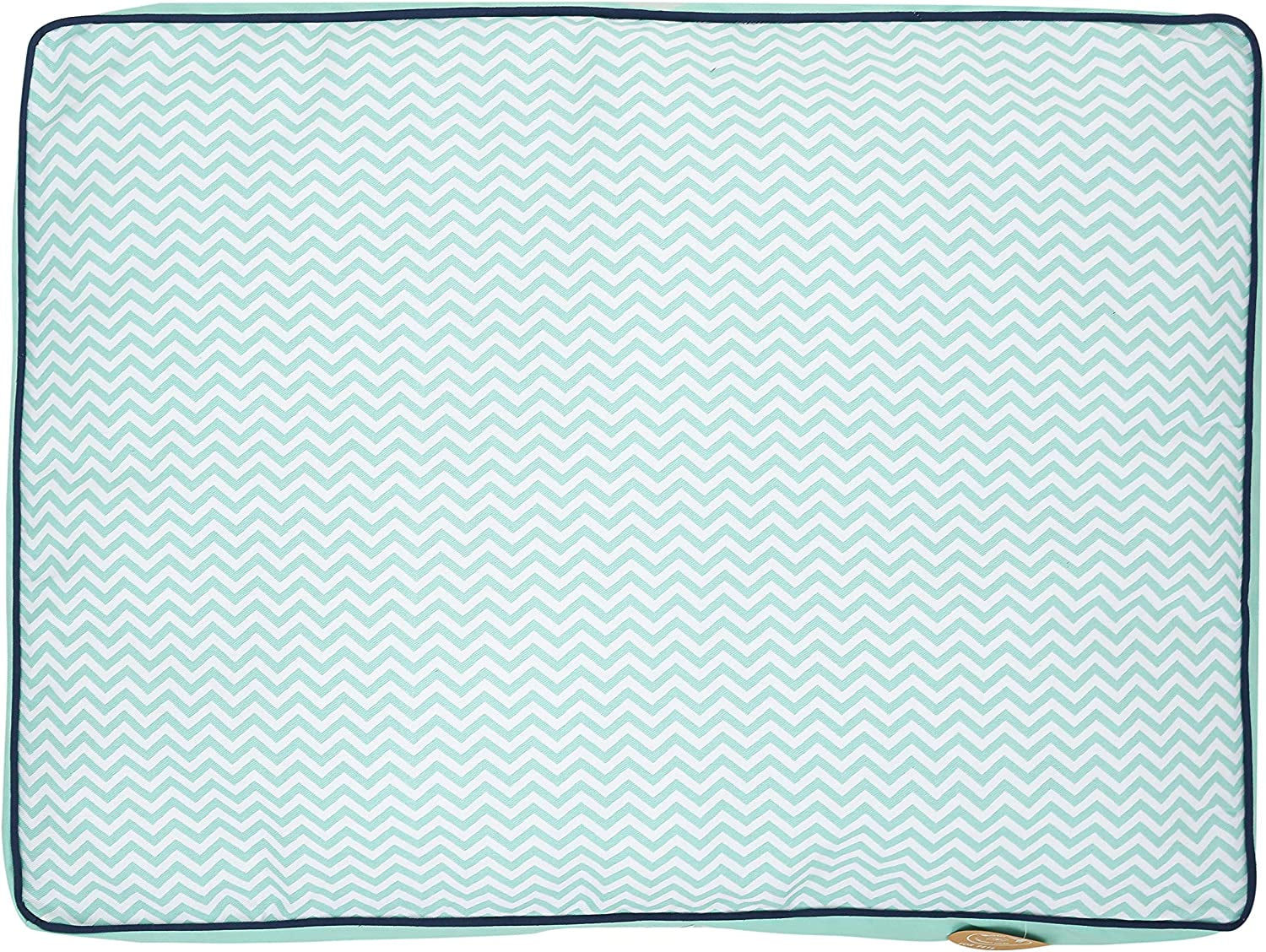 Now House for Pets by  Teal Chevron Cushion Dog Bed, Large | Large Dog Bed Washable Dog Bed for Large Dogs by Now House by  (FF15504)