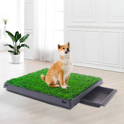 2PCS Realistic Artificial Grass Rug for Pet Potty Training, Synthetic Dog Pee Grass Turf Patch Carpet Pad for Indoor Outdoor