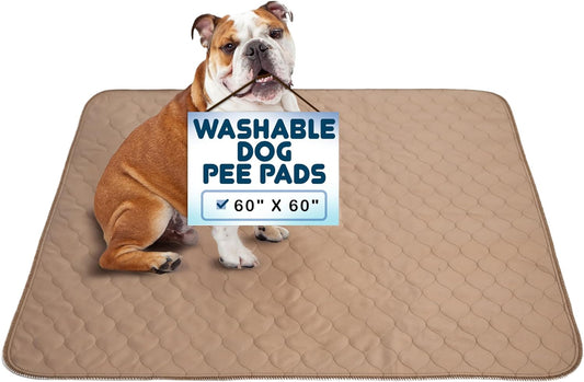 Pee Pads for Dogs - Dog & Puppy Training Pads - Rounded Corners - Washable, Reusable - Laminated, Waterproof, Sanitary Potty Protector Dog Mat - Pet Essentials